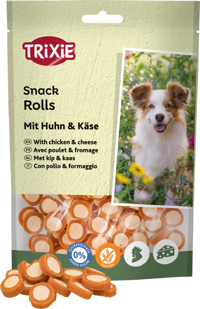 Trixie Snack Rolls mit Hühnerbrust & Käses, 100 g