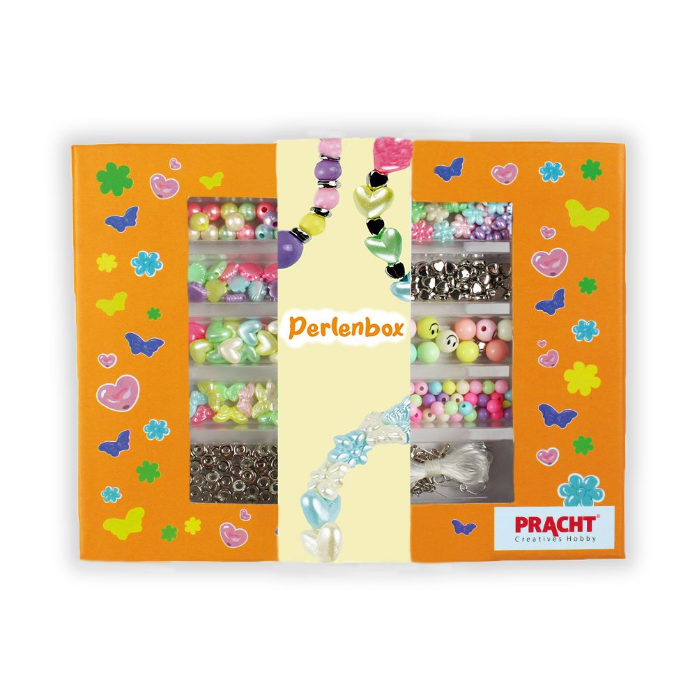 Pracht Perlenbox Kunststoffperlen mix, mit Zubehör