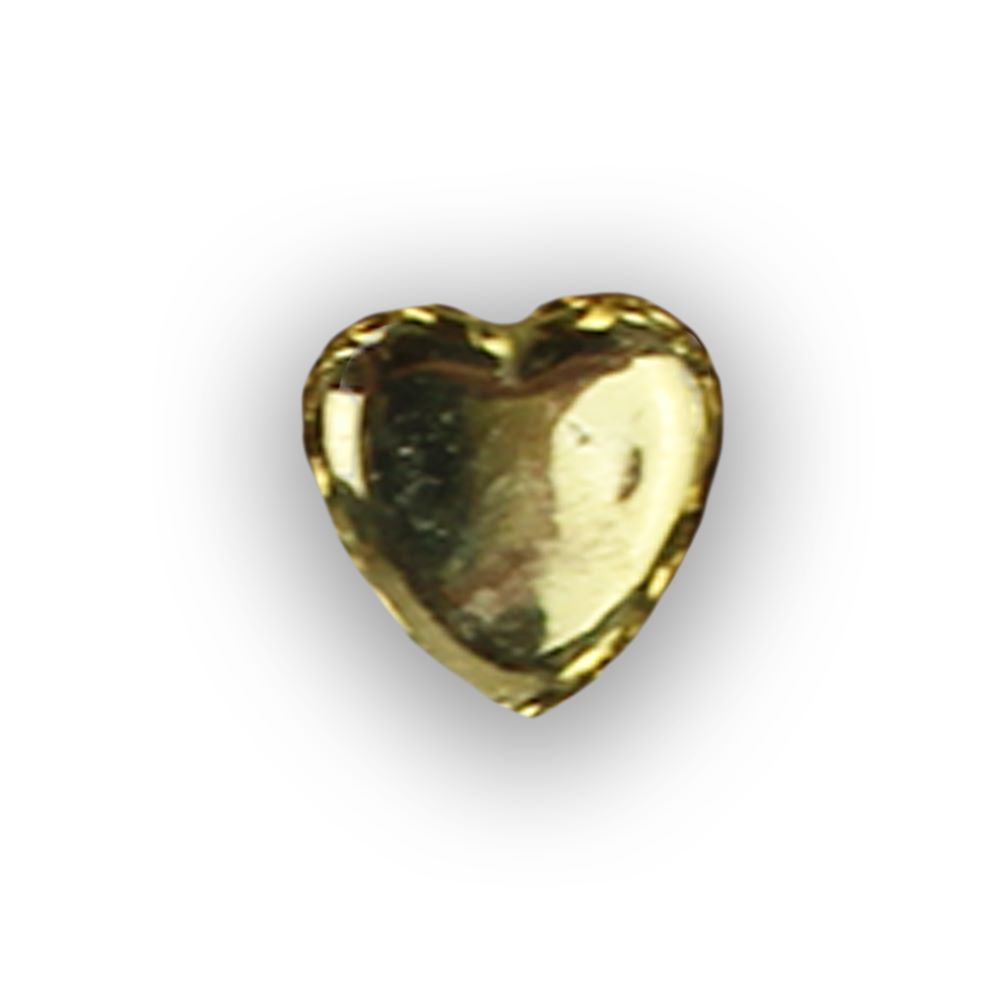 Kunststoffperlen Herz, goldfarben 6 mm