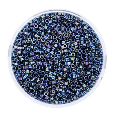 Japanische Delica Miyuki Perlen blau, 2 mm