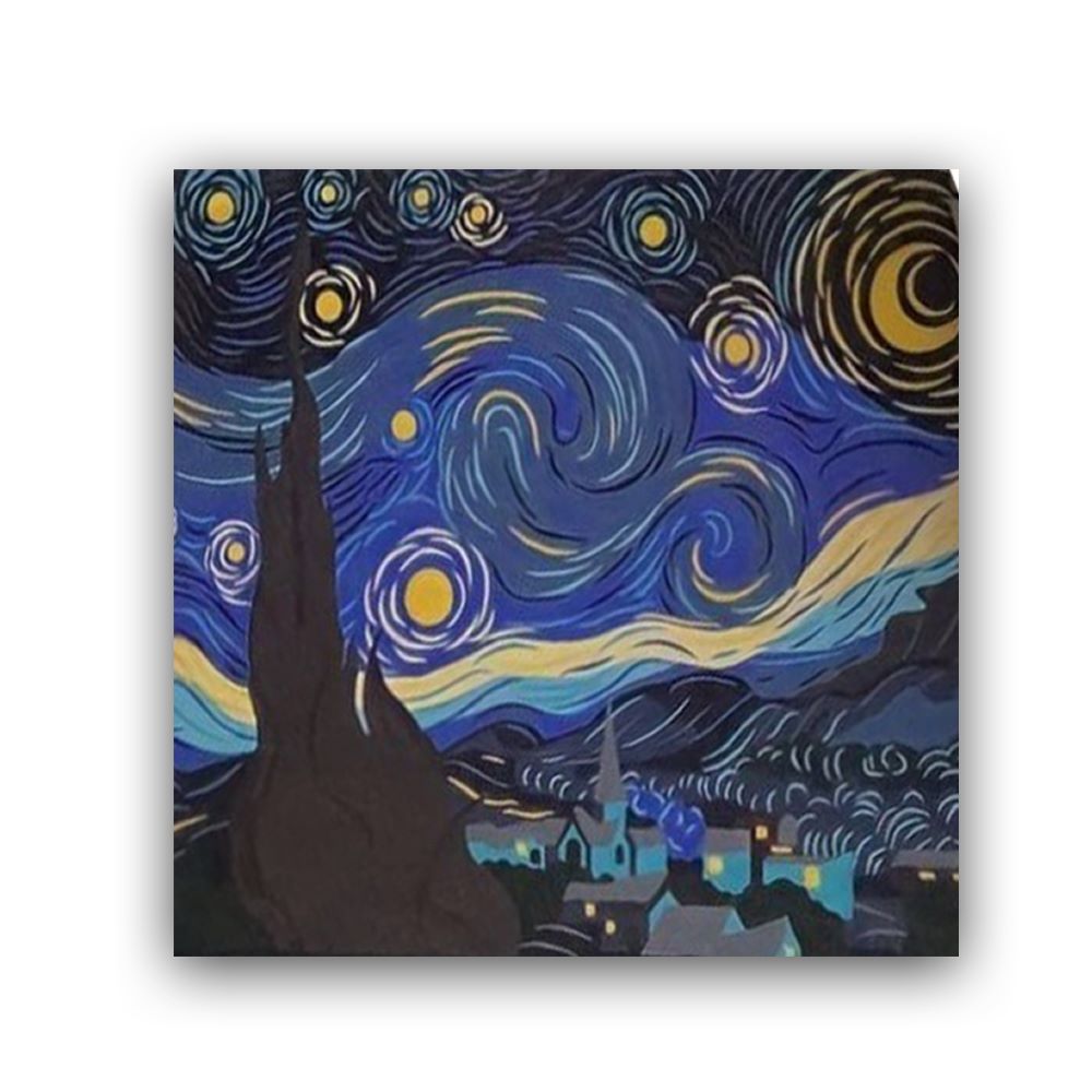 Malen nach Zahlen Junior, Sternenklare Nacht 20 x 20 cm