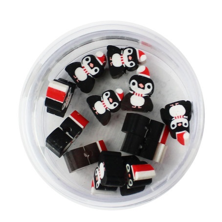 Fimoliperlen Pinguine