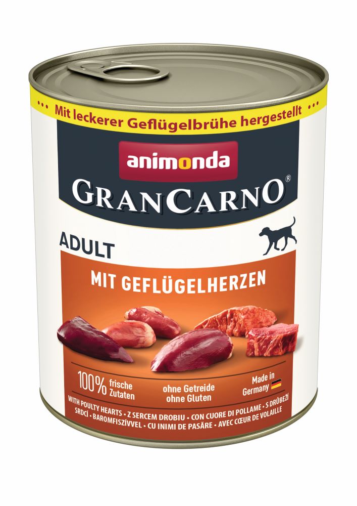 GranCarno Adult Geflügelherzen 800g