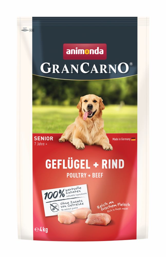 GranCarno Senior Geflügel + Rind, 4 kg