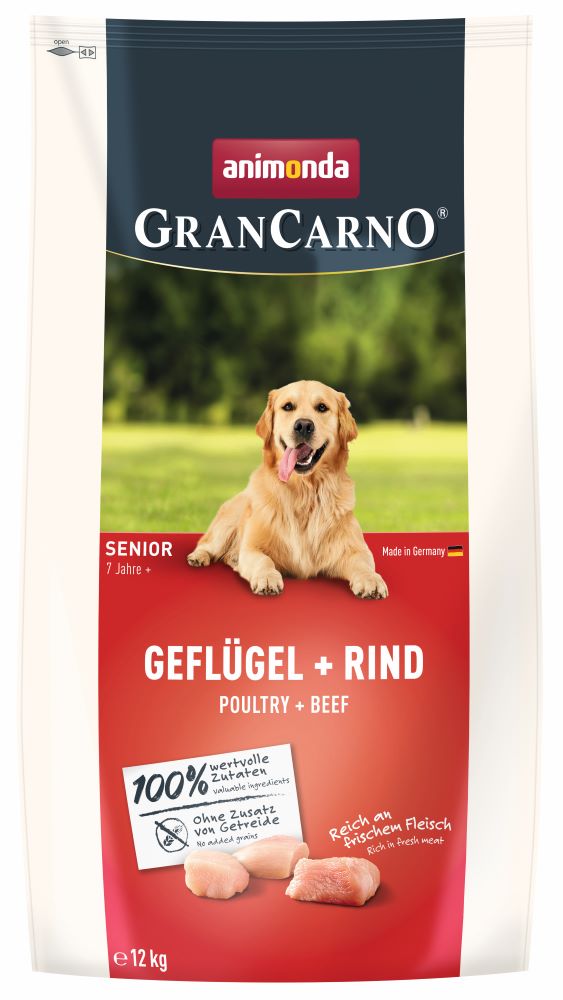 GranCarno Senior Geflügel + Rind, 12 kg
