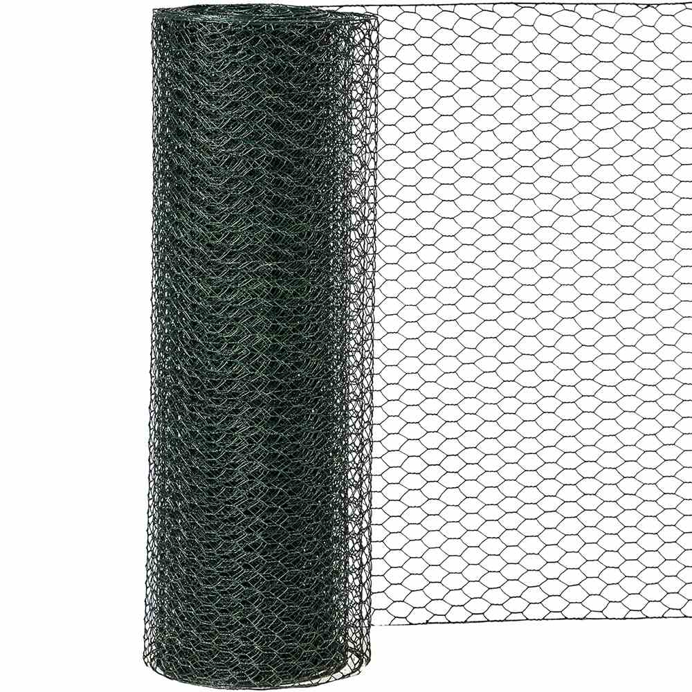 Sechseckgeflecht PVC 13 x H0500mm 25m grün
