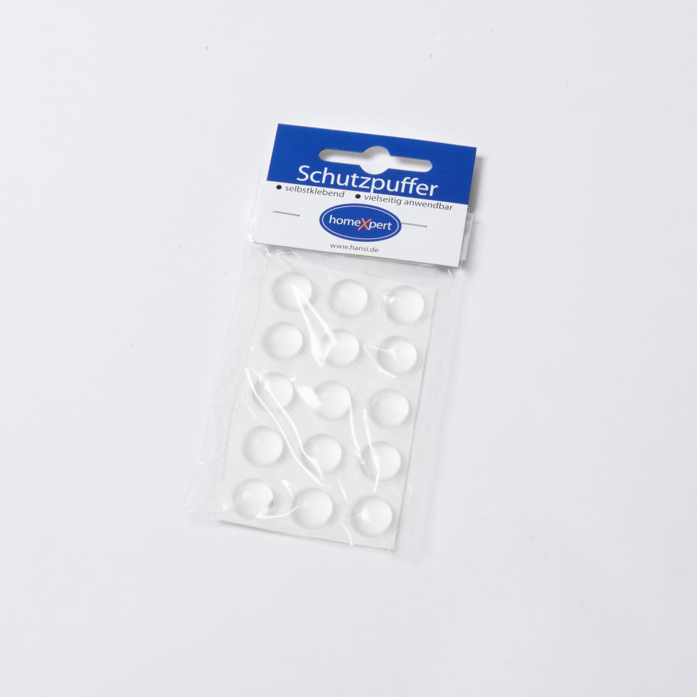 Home Xpert 15 Stück Schutzpuffer CLEAR Linse, Anschlagpuffer, Möbelpuffer, Anschlagdämpfer, transpar