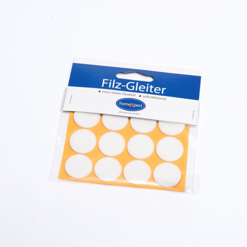 Filzgleiter rund weiß