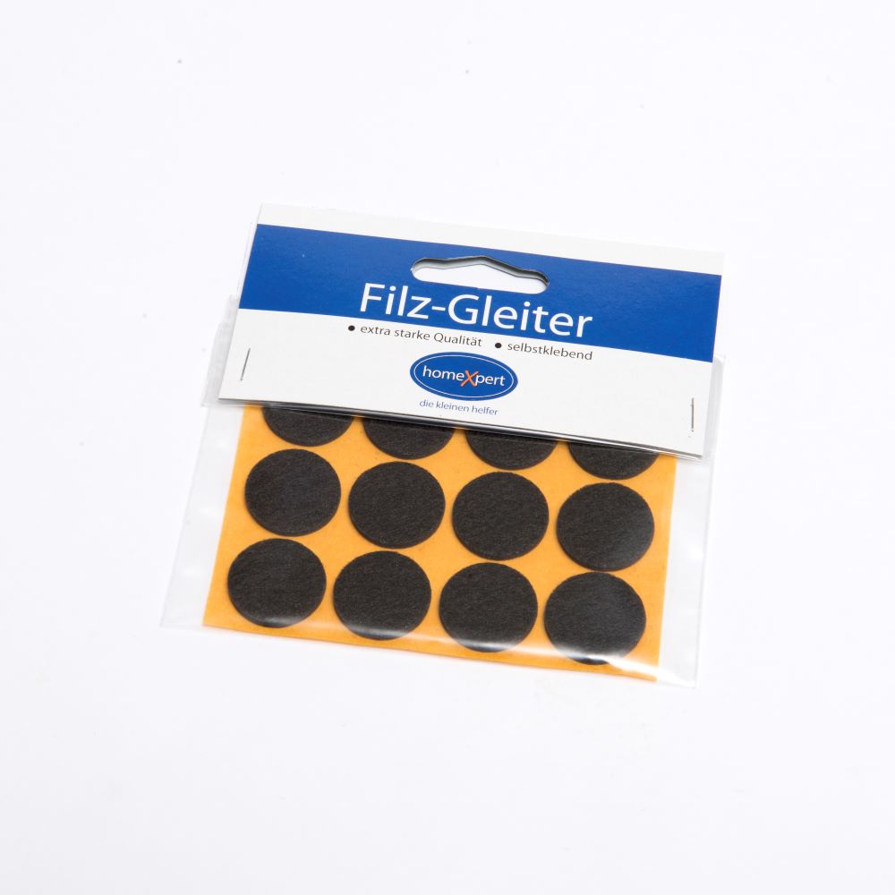 Filzgleiter rund braun