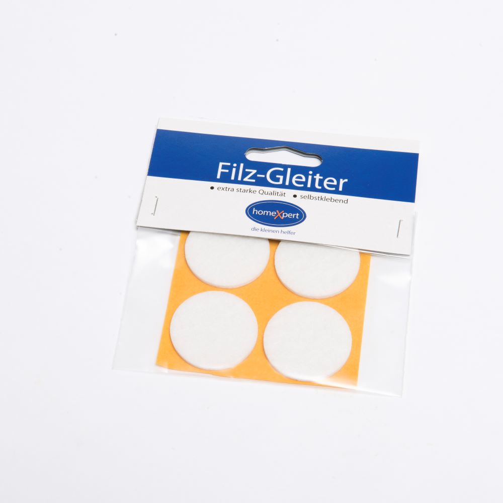 Filz-Gleiter Rund weiß