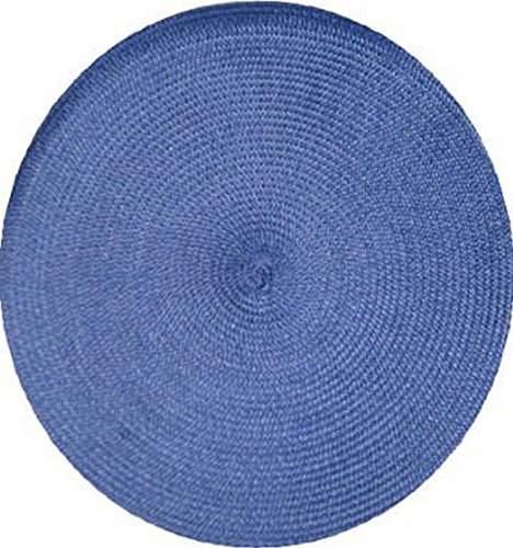 Stuco Tischset rund, blau geflochten