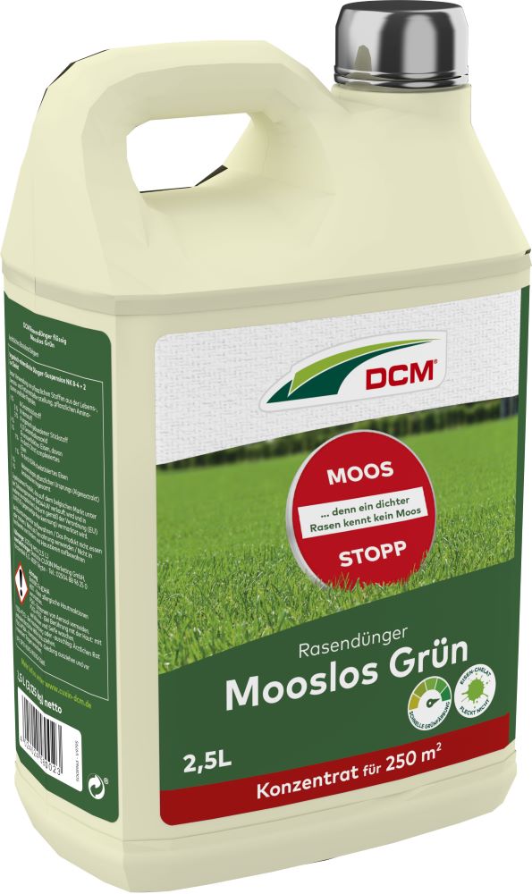 DCM Rasendünger flüssig Mooslos Grün, 2,5 Liter