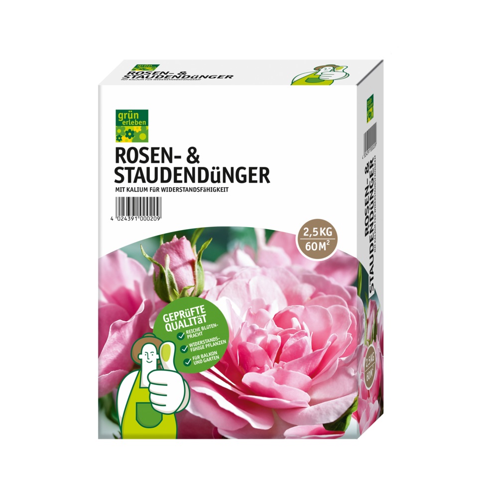 GRÜN ERLEBEN Rosen- und Staudendünger 2,5kg