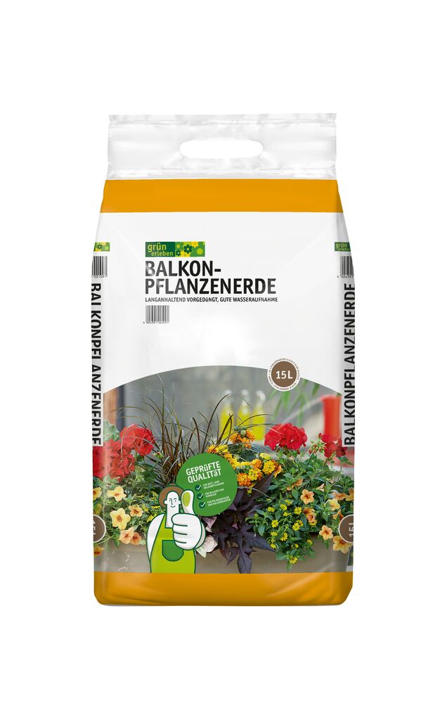 GRÜN ERLEBEN Balkonpflanzenerde 15 L