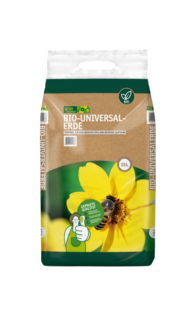 GRÜN ERLEBEN Bio-Universal-Erde torffrei 15 L