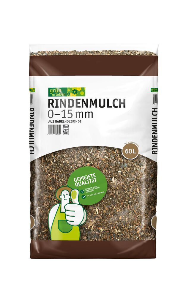 GRÜN ERLEBEN Rindenmulch 0-15 mm, 60 L