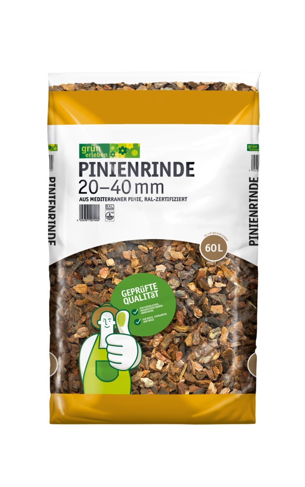 GRÜN ERLEBEN Pinienrinde 20-40 mm, 60 L