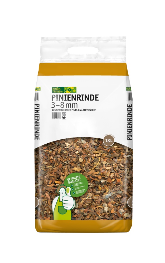 GRÜN ERLEBEN Pinienrinde 3-8 mm, 18 L
