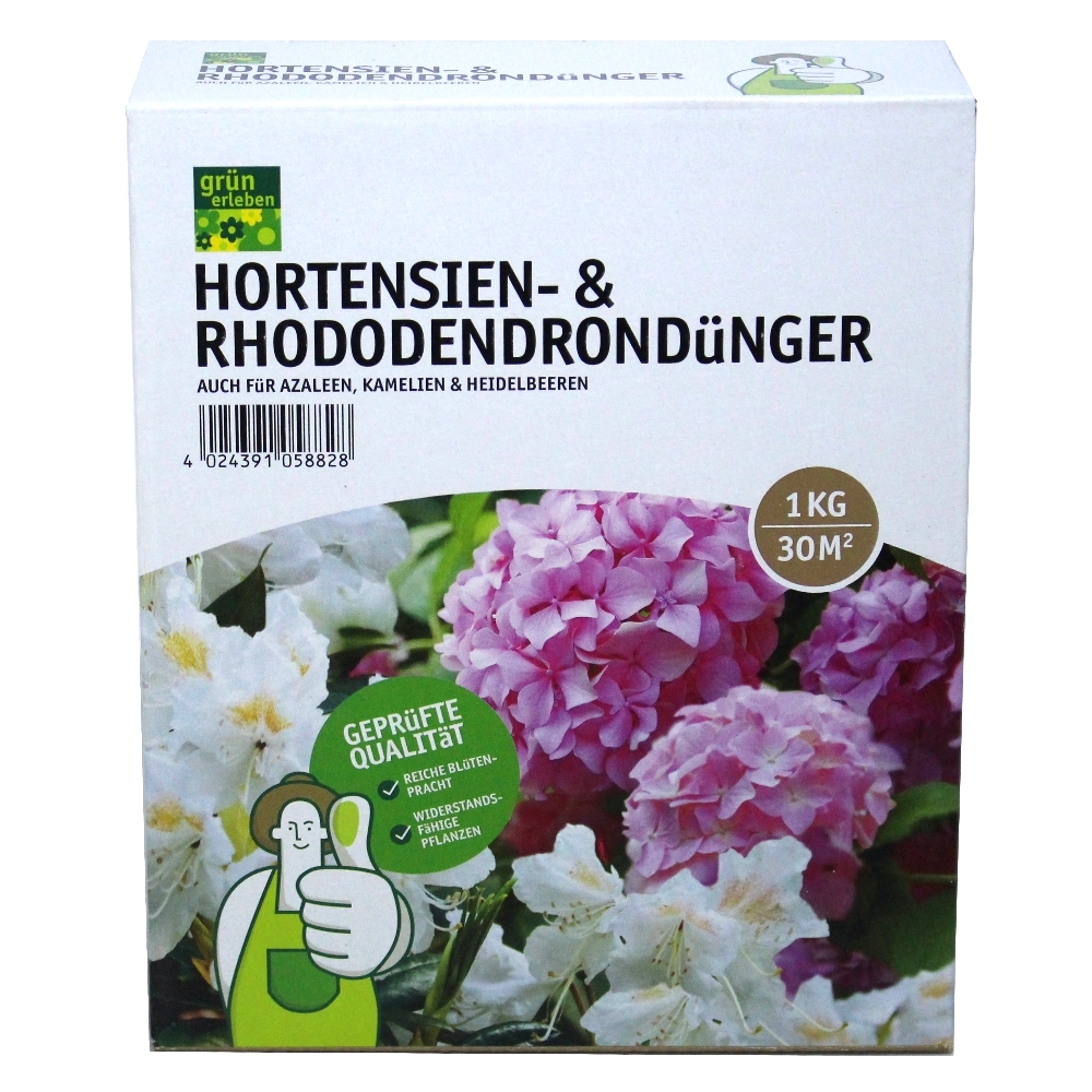 GRÜN ERLEBEN Hortensien- und Rhododendrondünger 1kg