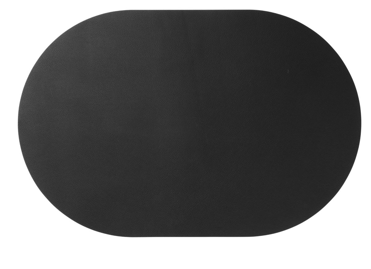 Tischset oval black 49,5 x 33 cm