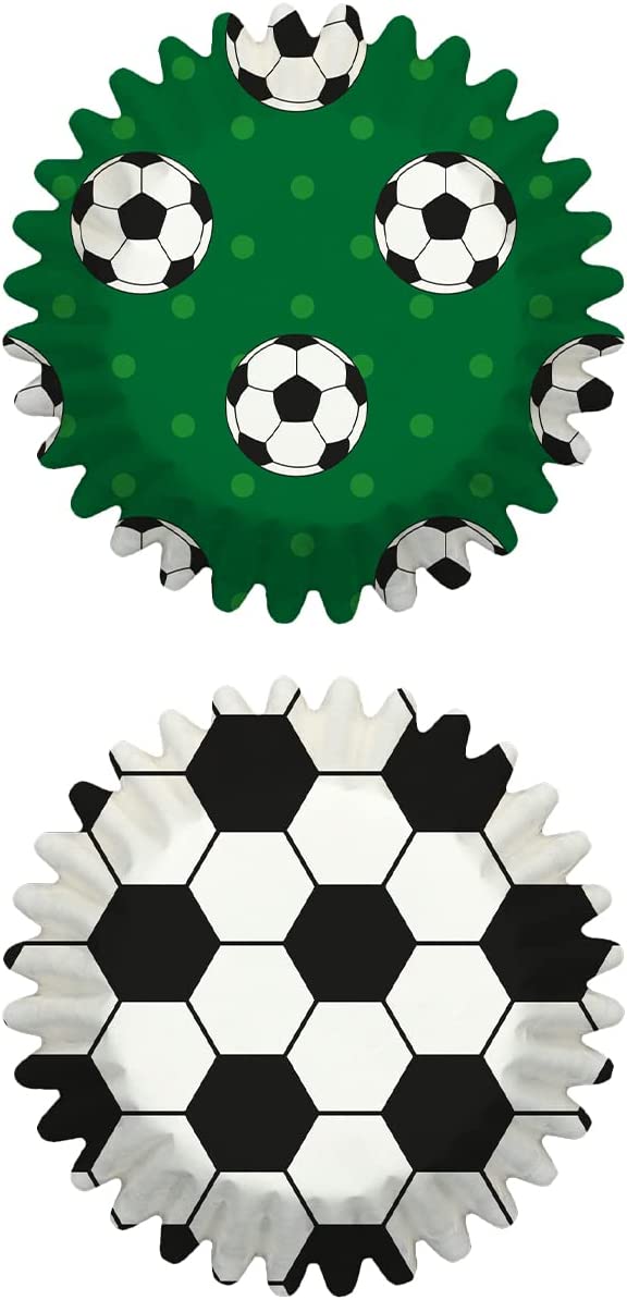 Mini-Papierförmchen, Fussball 100 Stück