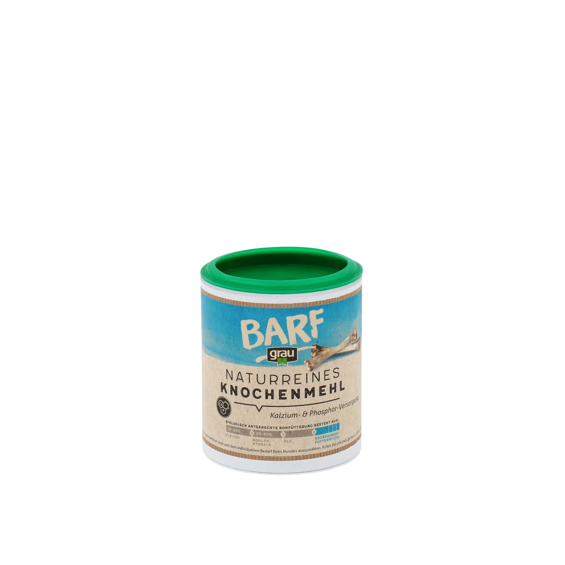 Grau Naturreines Knochenmehl, 175 g