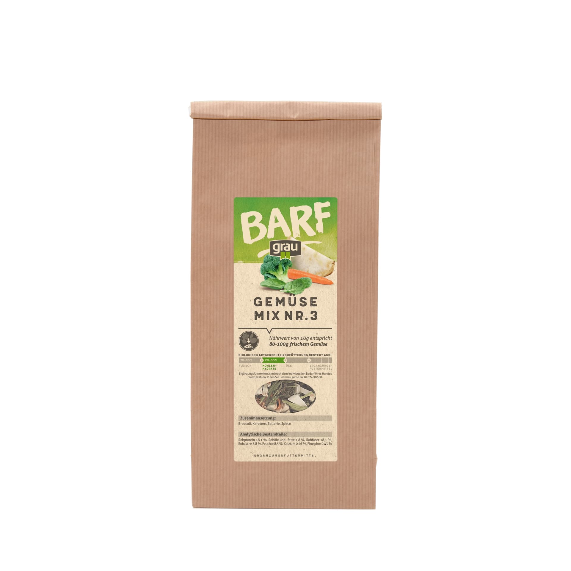 Grau Getrocknete Gemüsse Melange Nr. 3-1,2 kg