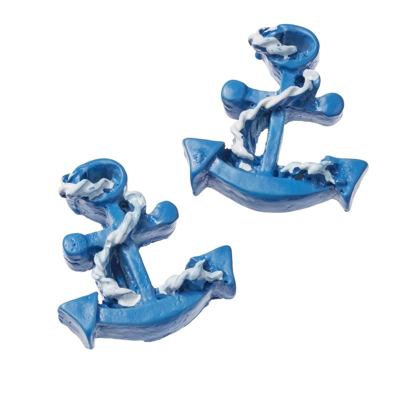 Anker ca. 2,8 cm blau 3 Stück