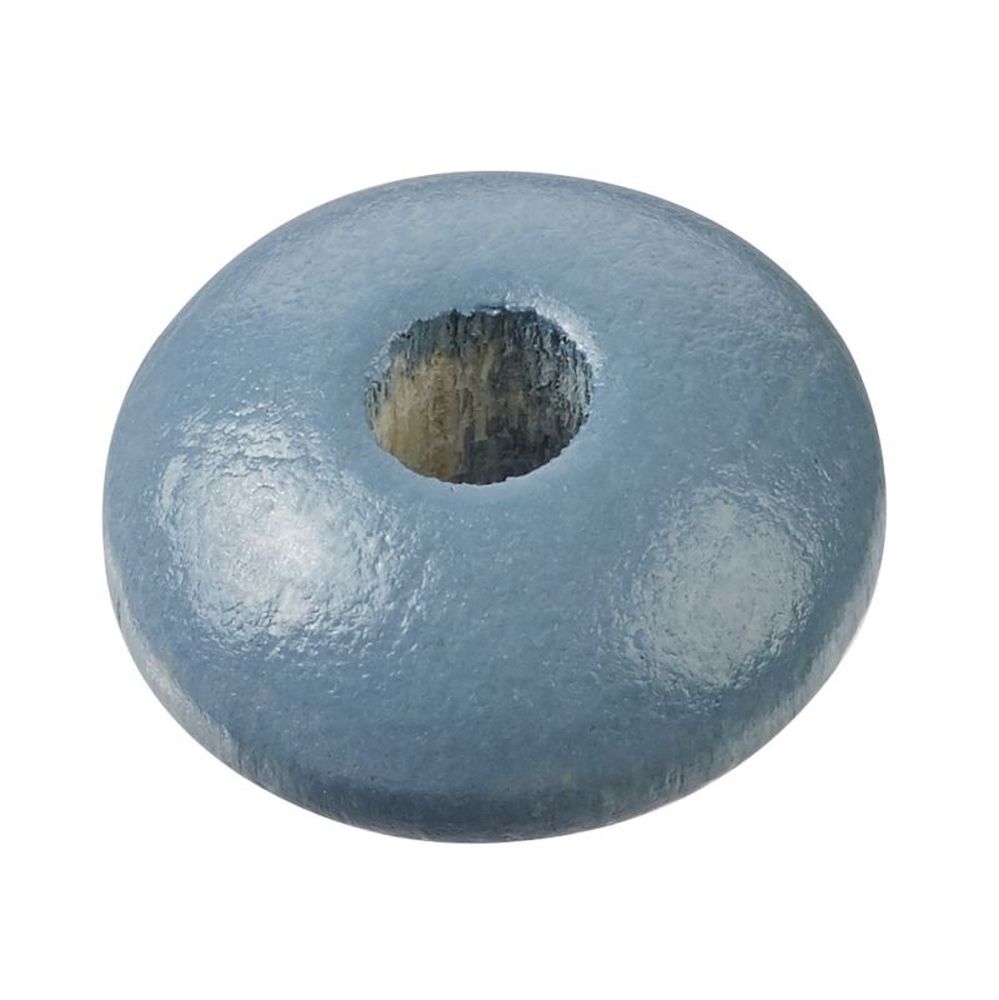 Hobby Fun Schnulli-Holzlinse rund, 10 x 5 mm,blaugrau