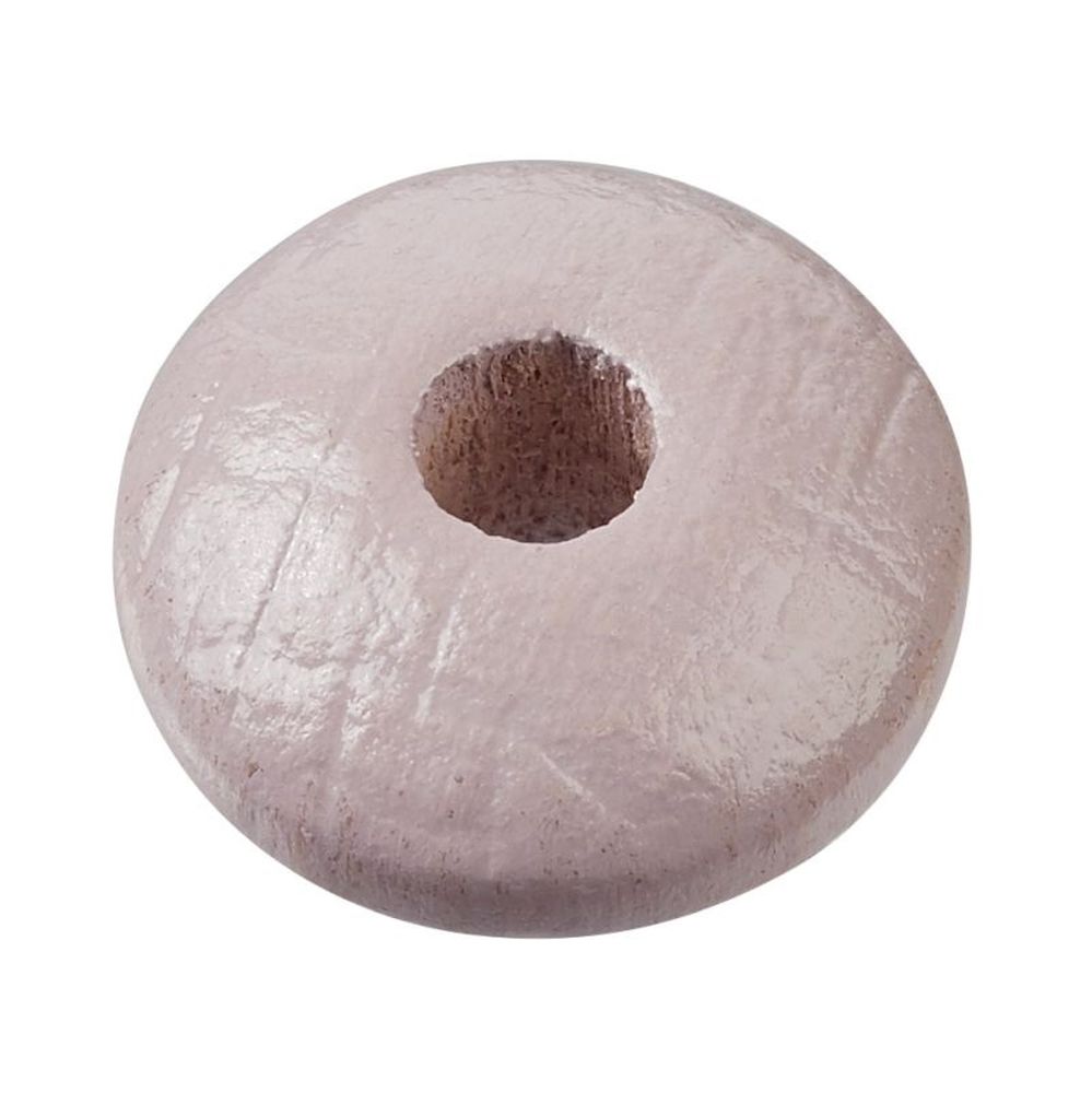 Hobby Fun Schnulli-Holzlinse rund,10 x 5 mm,puderrosa