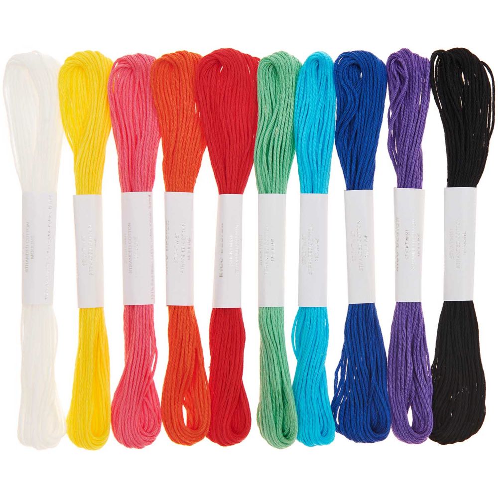 Rico Design Stickgarnset Rainbow, 10-teilig