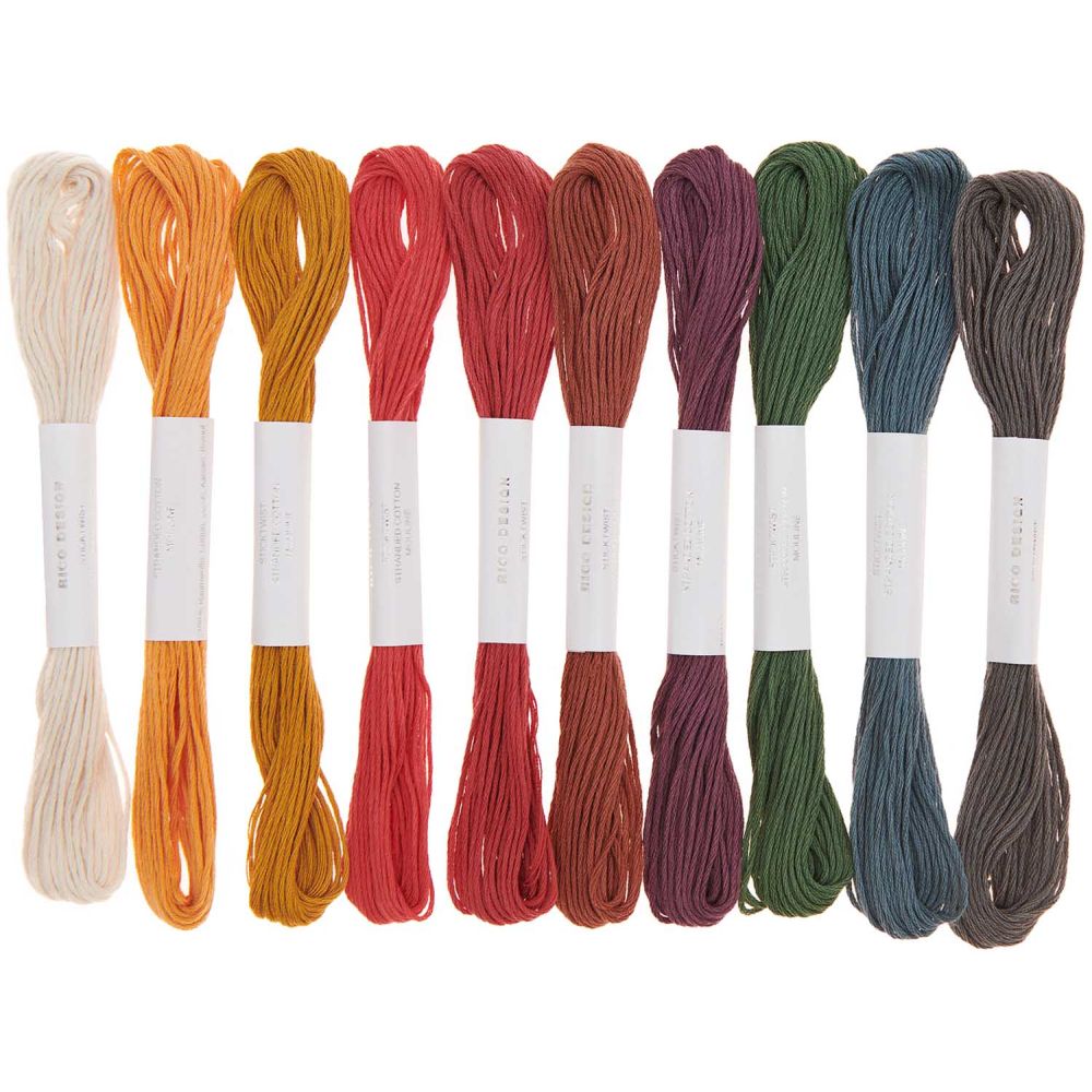 Rico Design Stickgarnset Earthy, 10-teilig