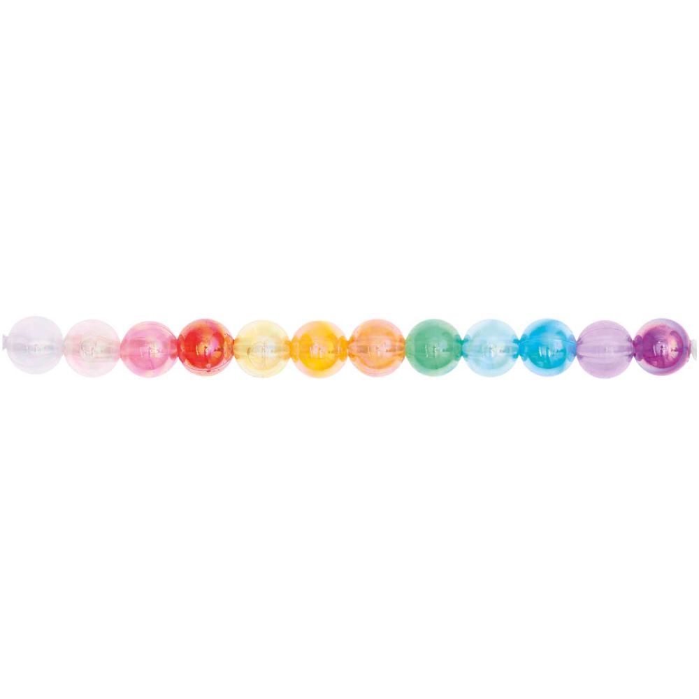 Rico Design Kunststoffperlen, Regenbogen Mix, Holographisch