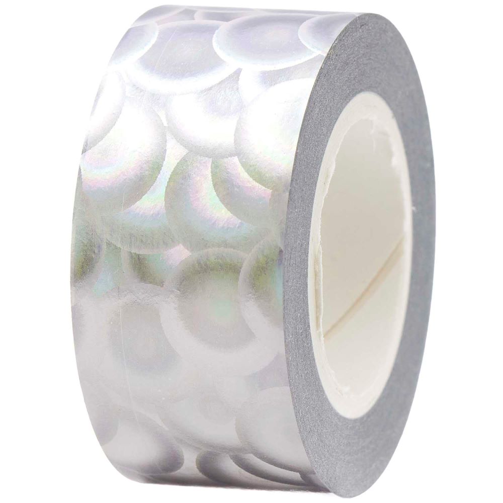 Rico Design Tape Bubbly, Silber