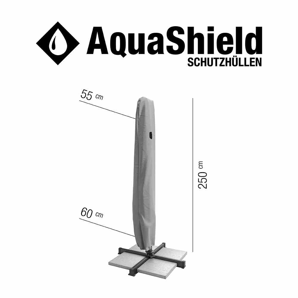 Ampelschirmhaube AS hellgrau 55/60 x 250 cm