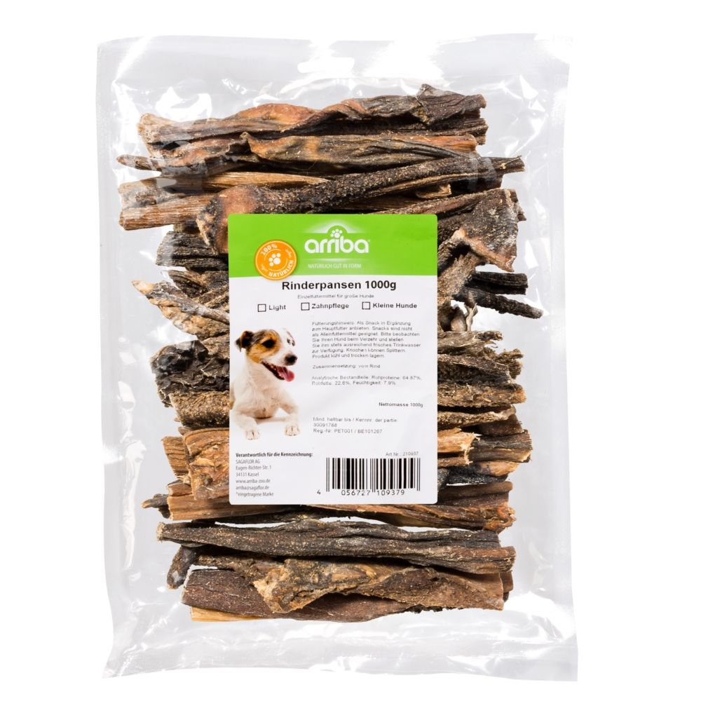 arriba Hundesnack 1kg Rinderpansen