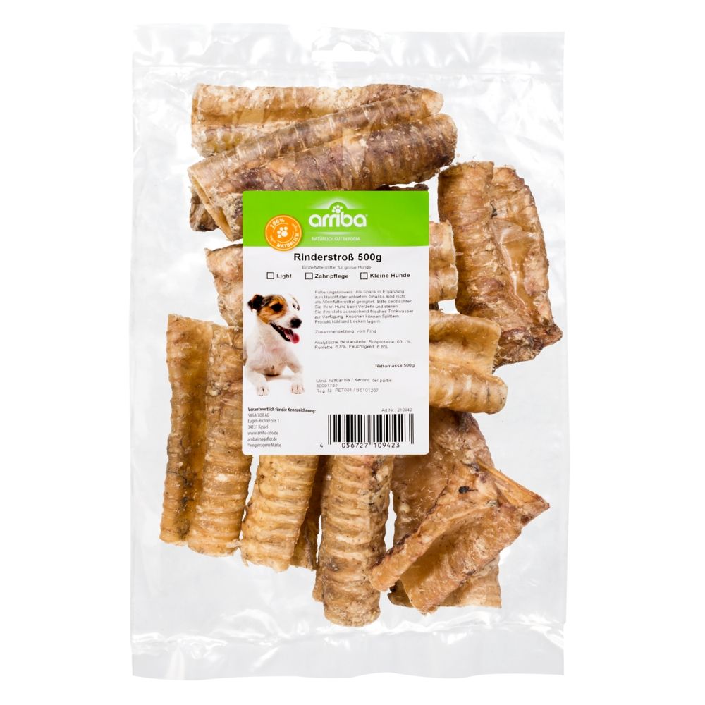 arriba Hundesnack 500g Rinderstross