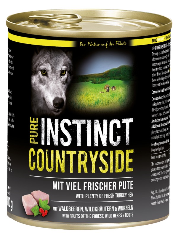 PURE INSTINCT Nassfutter mit Pute 800g (Countryside)