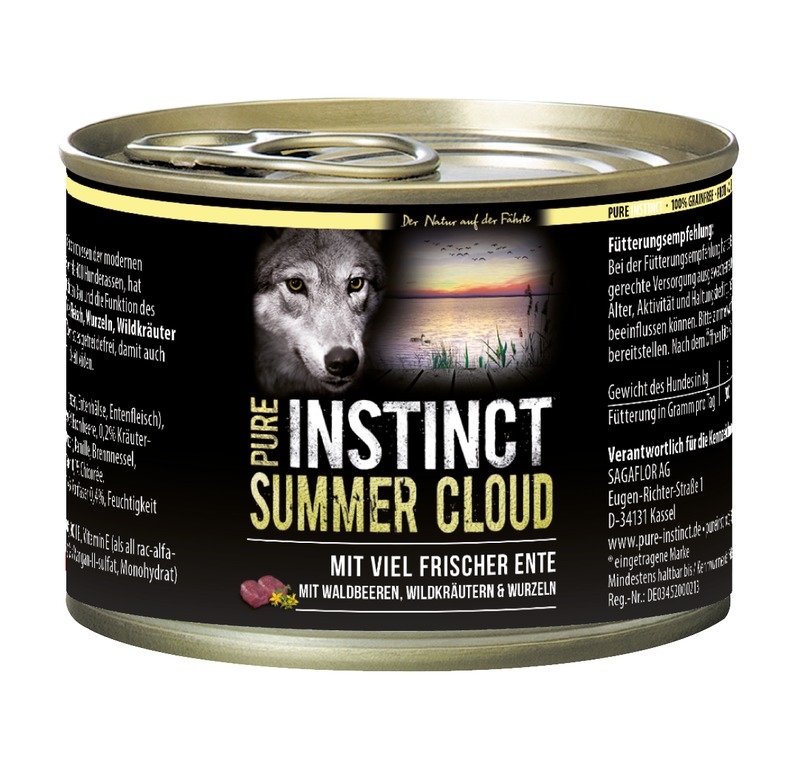 PURE INSTINCT Nassfutter mit Ente 200g (Summer Cloud)