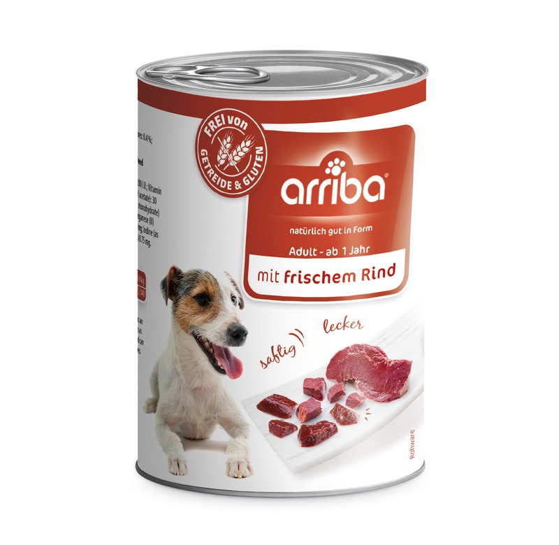 arriba Nassfutter mit Rind 400g