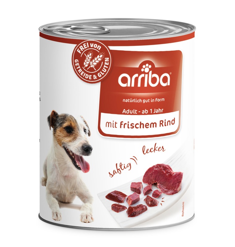 arriba Nassfutter mit Rind 800g