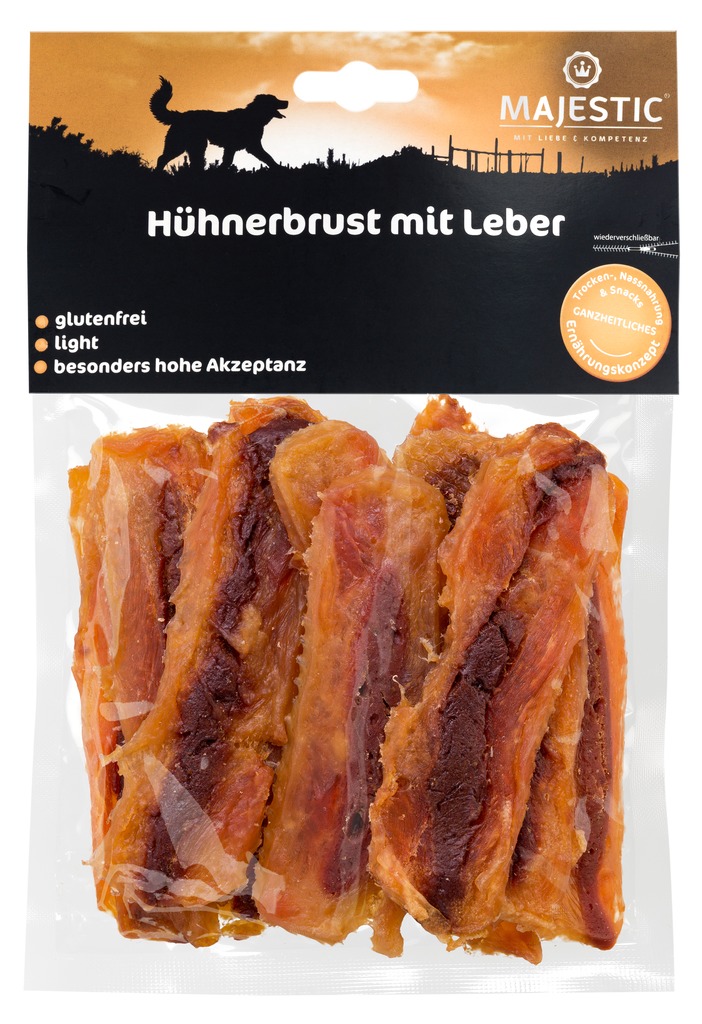 Majestic Hühnerbrust mit Leber 250g
