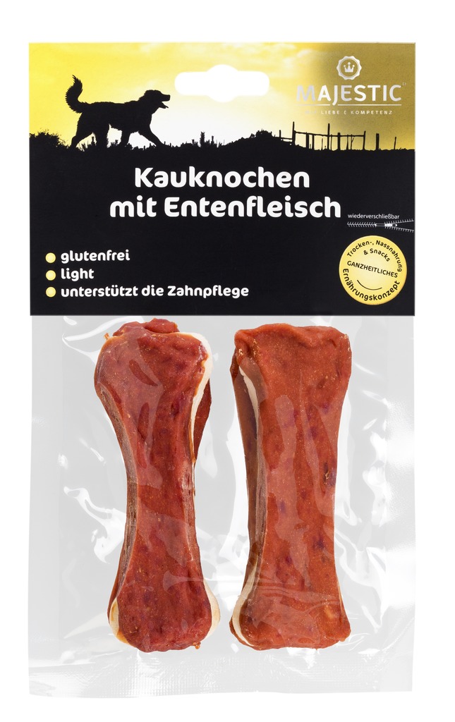 Majestic Kauknochen mit Entenfleisch 2 Stück 120g