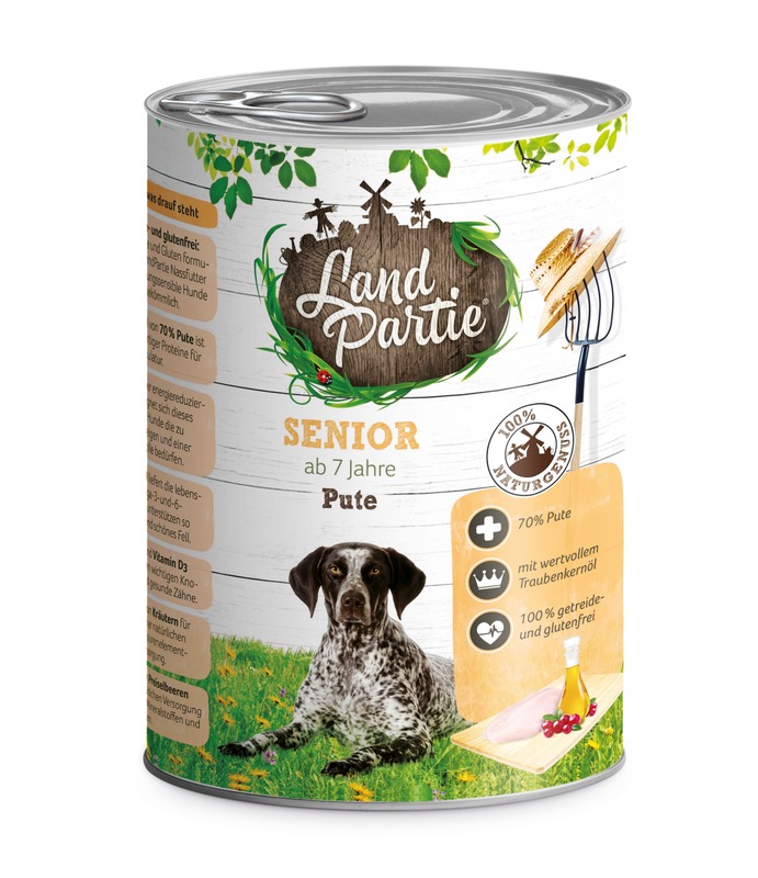 LandPartie Nassfutter Senior mit Pute 400g
