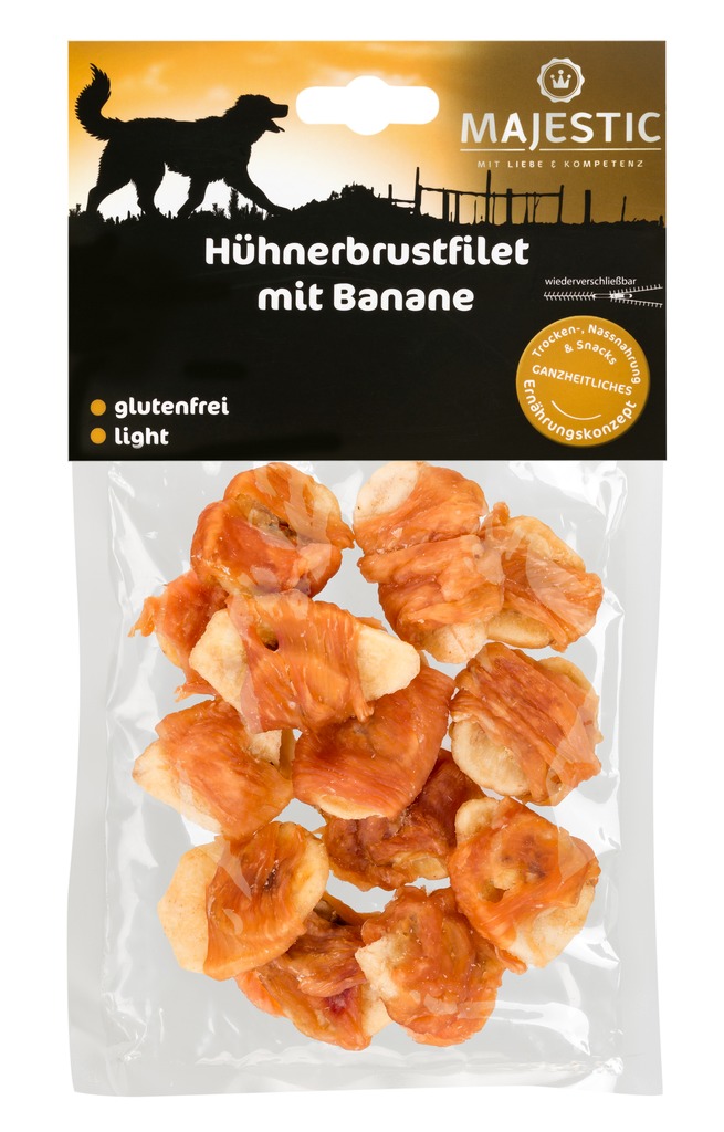 Majestic Hühnerbrustfilet mit Banane 70g