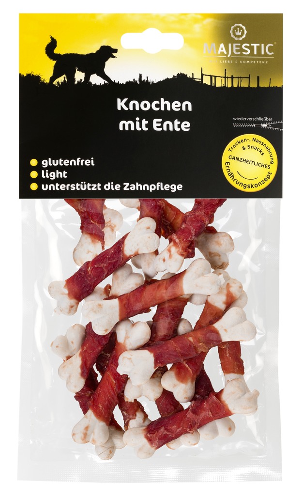 Majestic Knochen mit Ente 100g