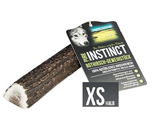 Pure Instinct Rothirsch-Geweihstück, halb XS (25-50g)