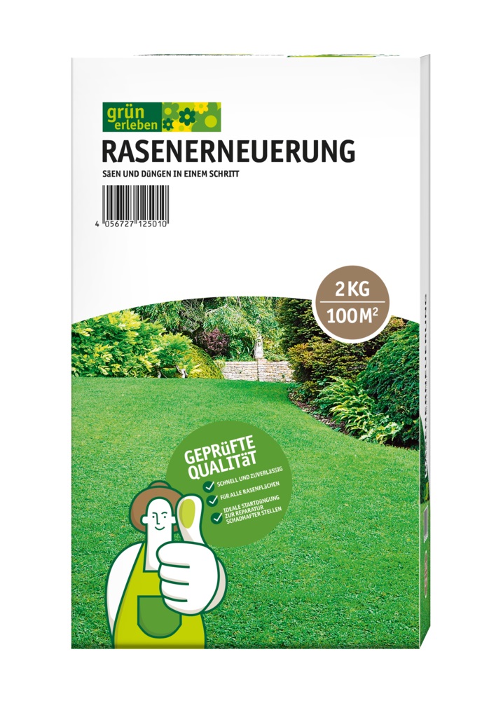GRÜN ERLEBEN Rasenerneuerung 2in1, 2 kg