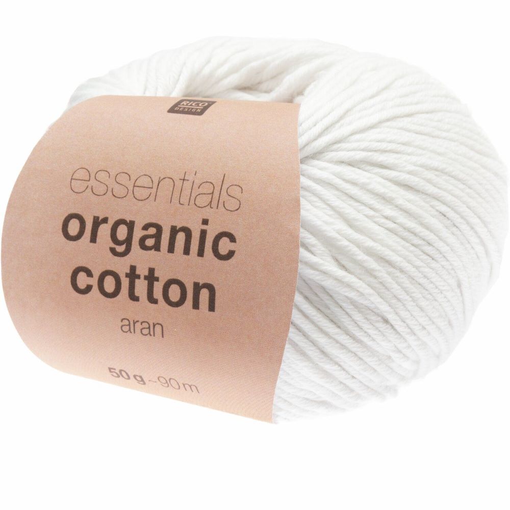 Essentials Organic Cotton aran weiß 50g