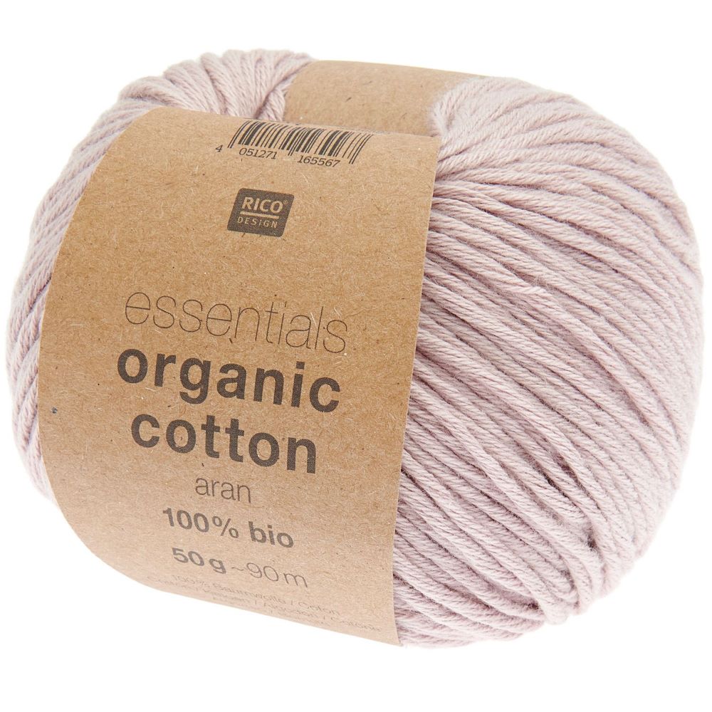 Essentials Organic Cotton aran mauve 50g